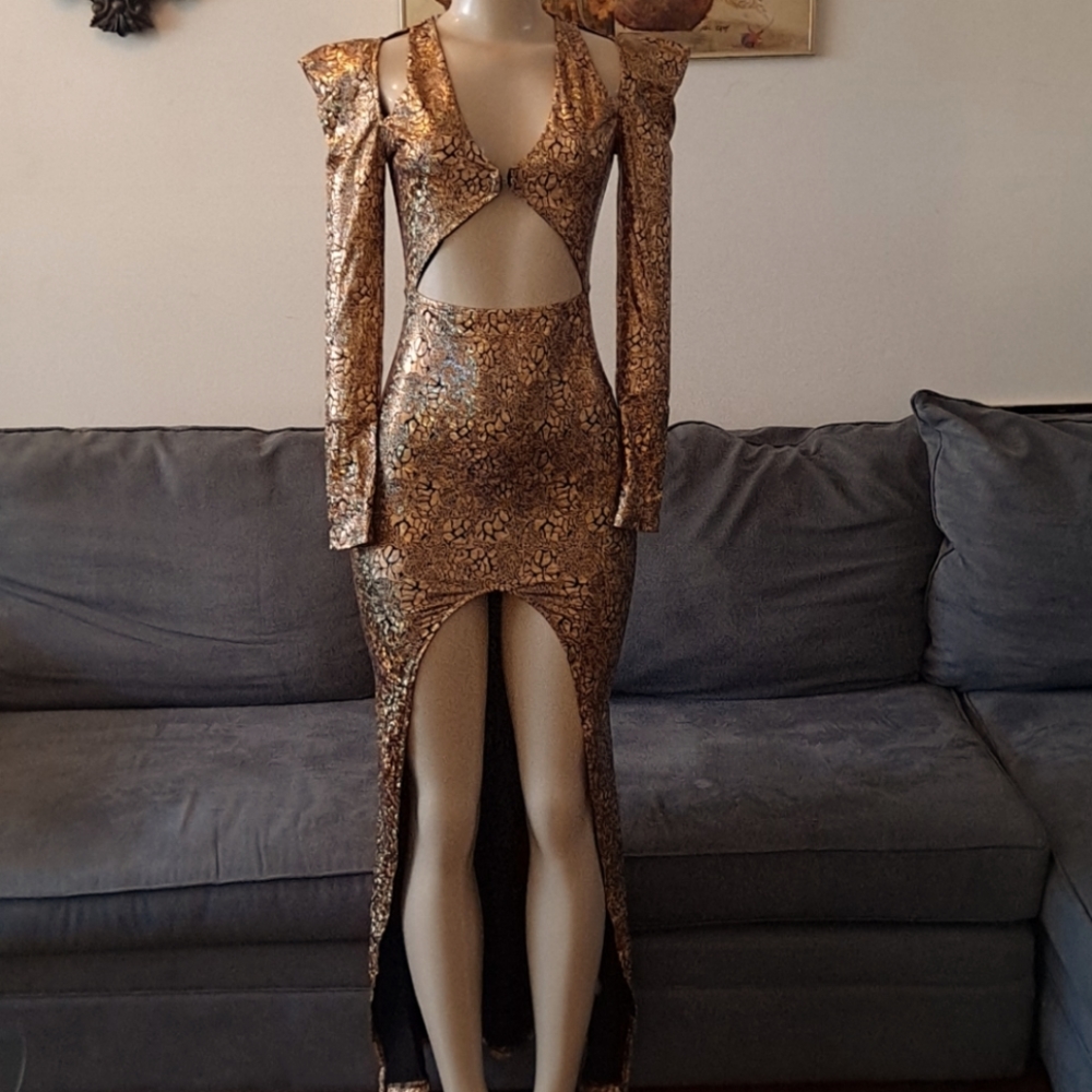 Fashion Nova Split Front Long Dress